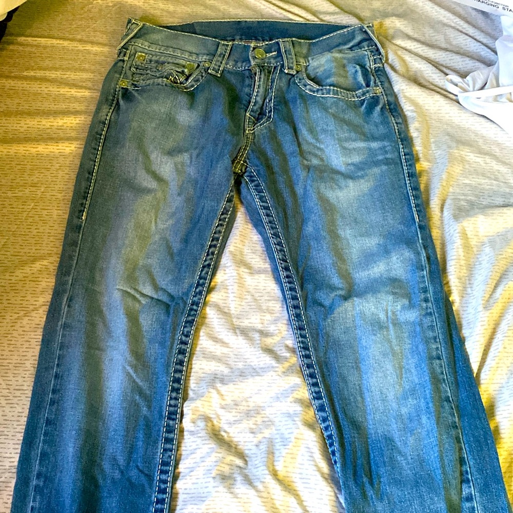 True Religion RICKY ROPE STITCH FLAP STRAIGHT JEAN